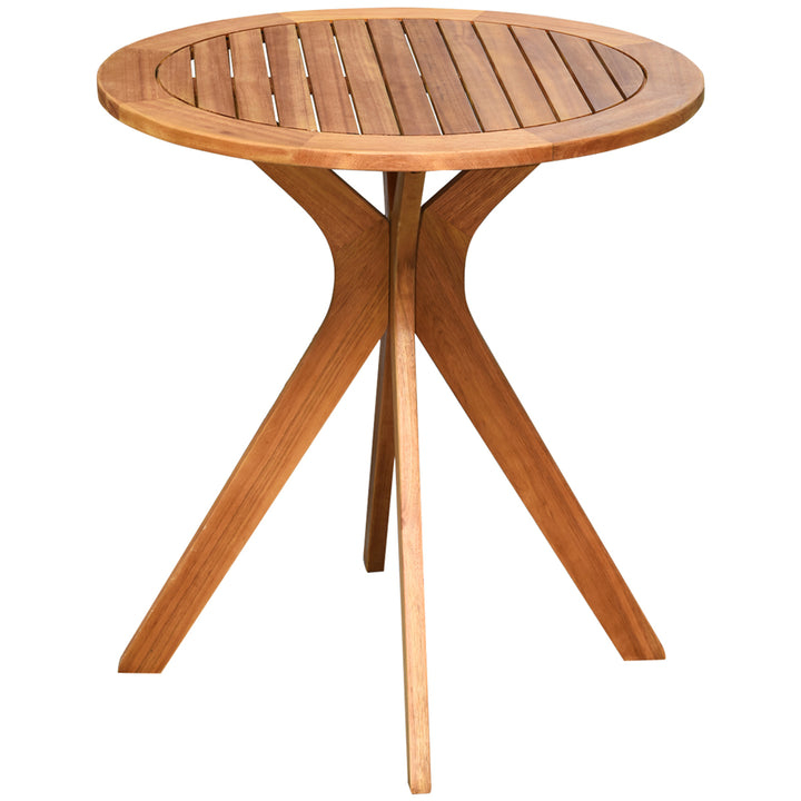 27 Outdoor Round Table Solid Wood Coffee Side Bistro Table Image 9