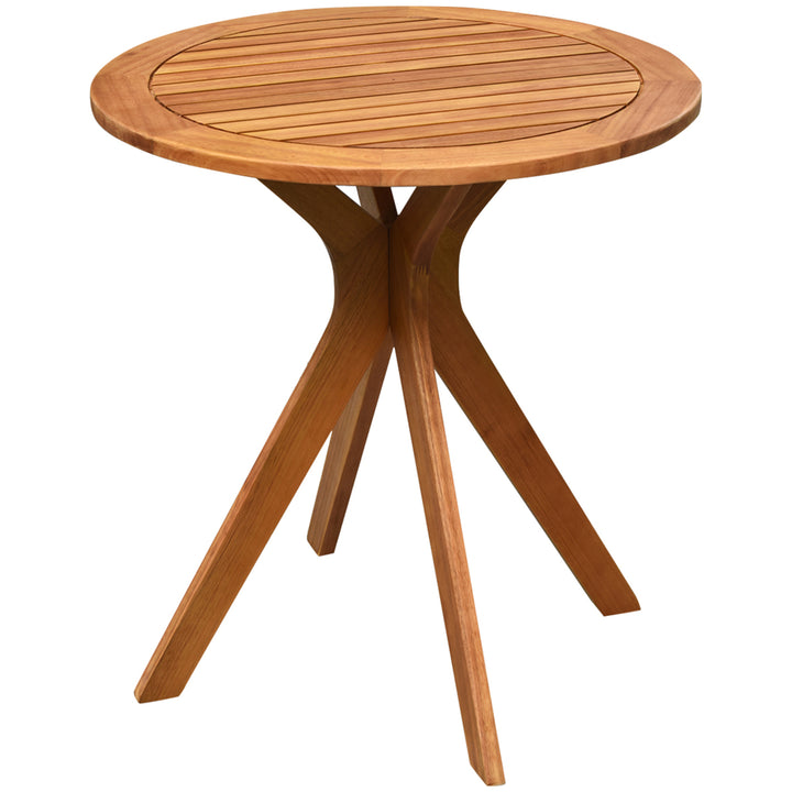 27 Outdoor Round Table Solid Wood Coffee Side Bistro Table Image 10