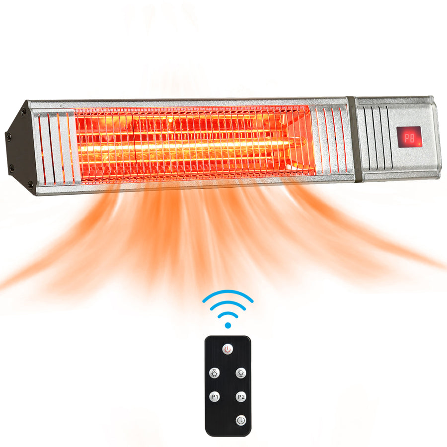 1500W Infrared Patio Heater w/ Remote Control and 24H Timer for Indoor Outdoor Image 1