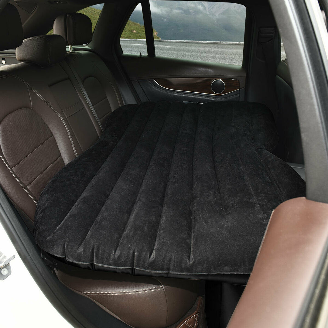 Inflatable Car Air Backseat Mattress Flocking Travel SUV Camping Pad Pill and Pump Image 3