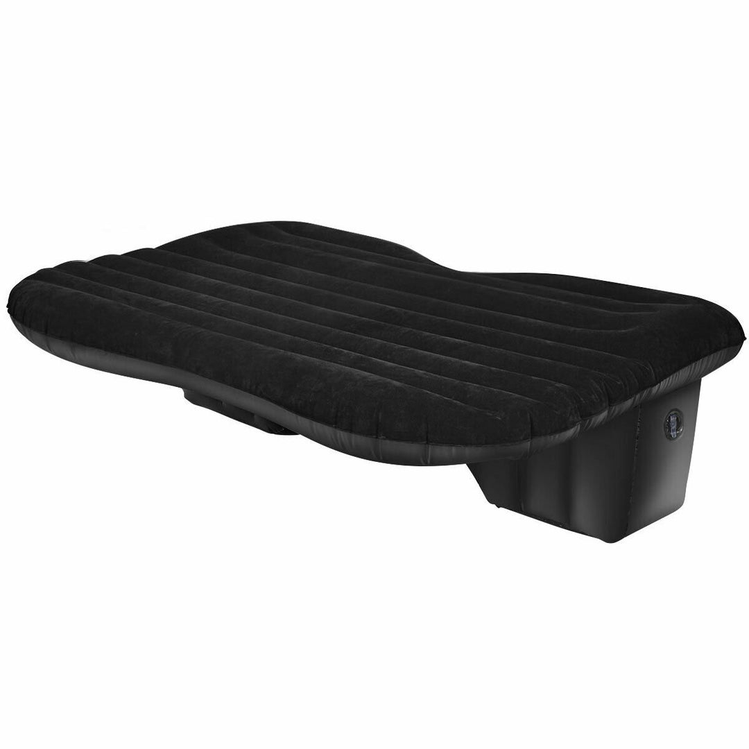 Inflatable Car Air Backseat Mattress Flocking Travel SUV Camping Pad Pill and Pump Image 7