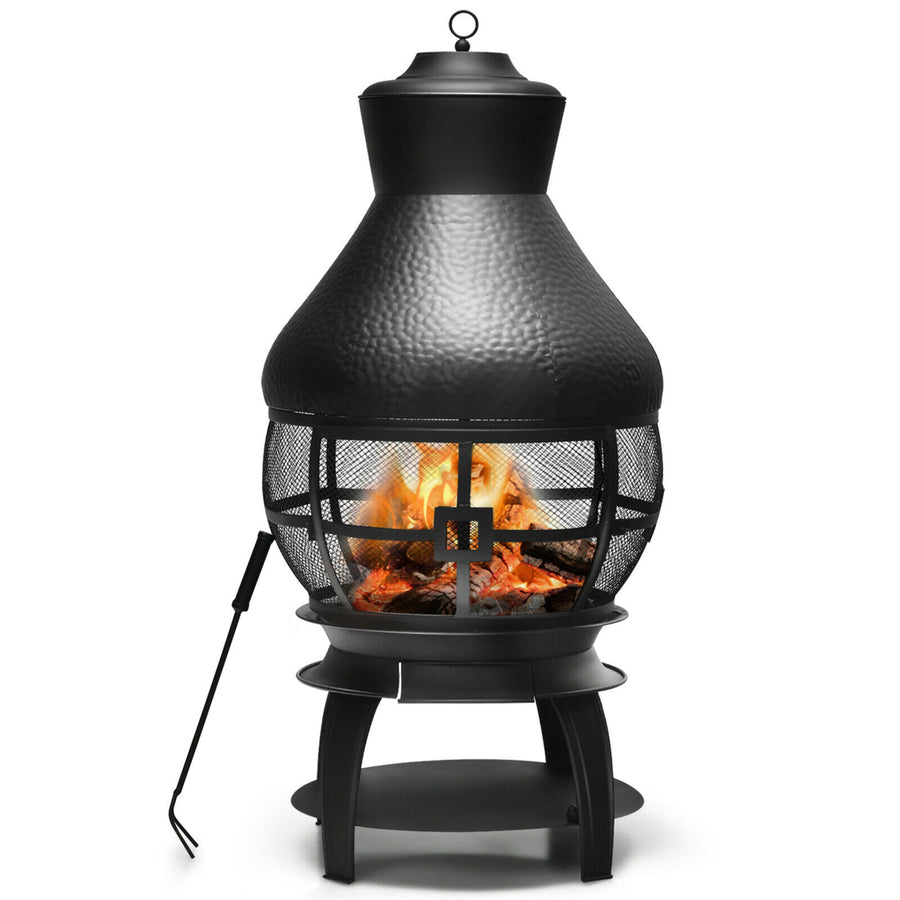 Patio Fire Pit Chimenea Fireplace Wood Burning Heater Garden Backyard Image 1