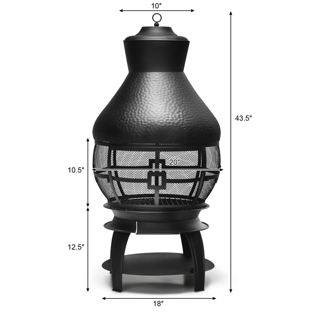 Patio Fire Pit Chimenea Fireplace Wood Burning Heater Garden Backyard Image 2