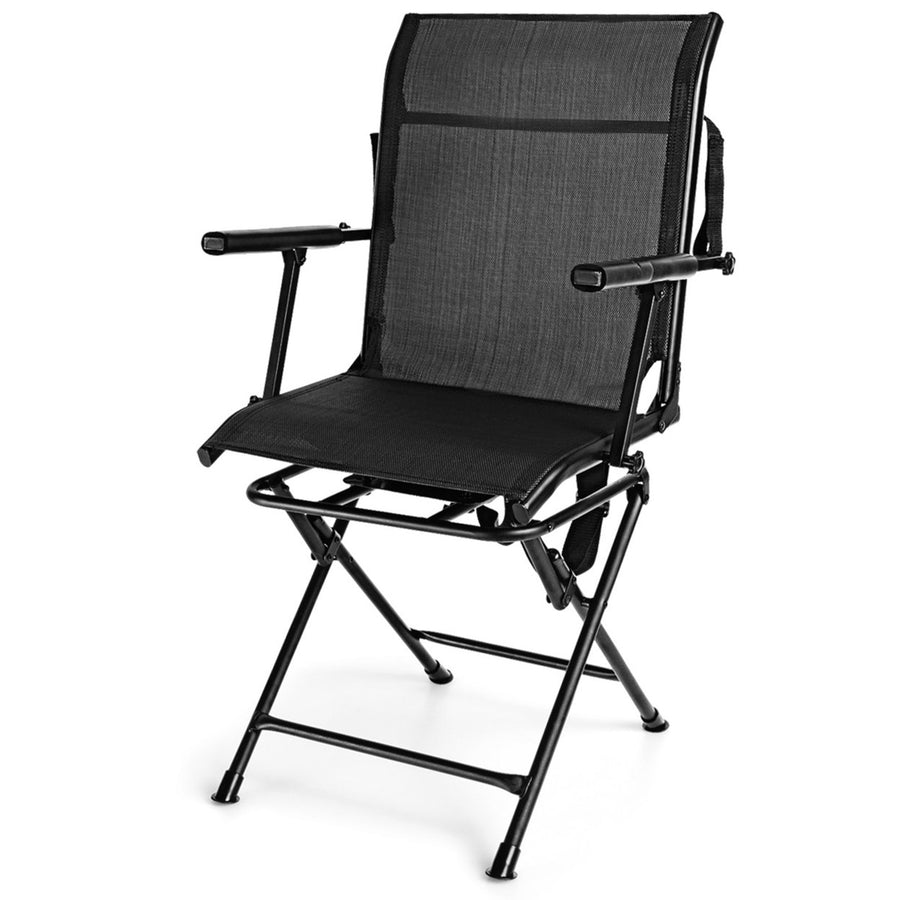 Folding Hunting Chair Portable Camping Hunting w/ Steel Frame Image 1