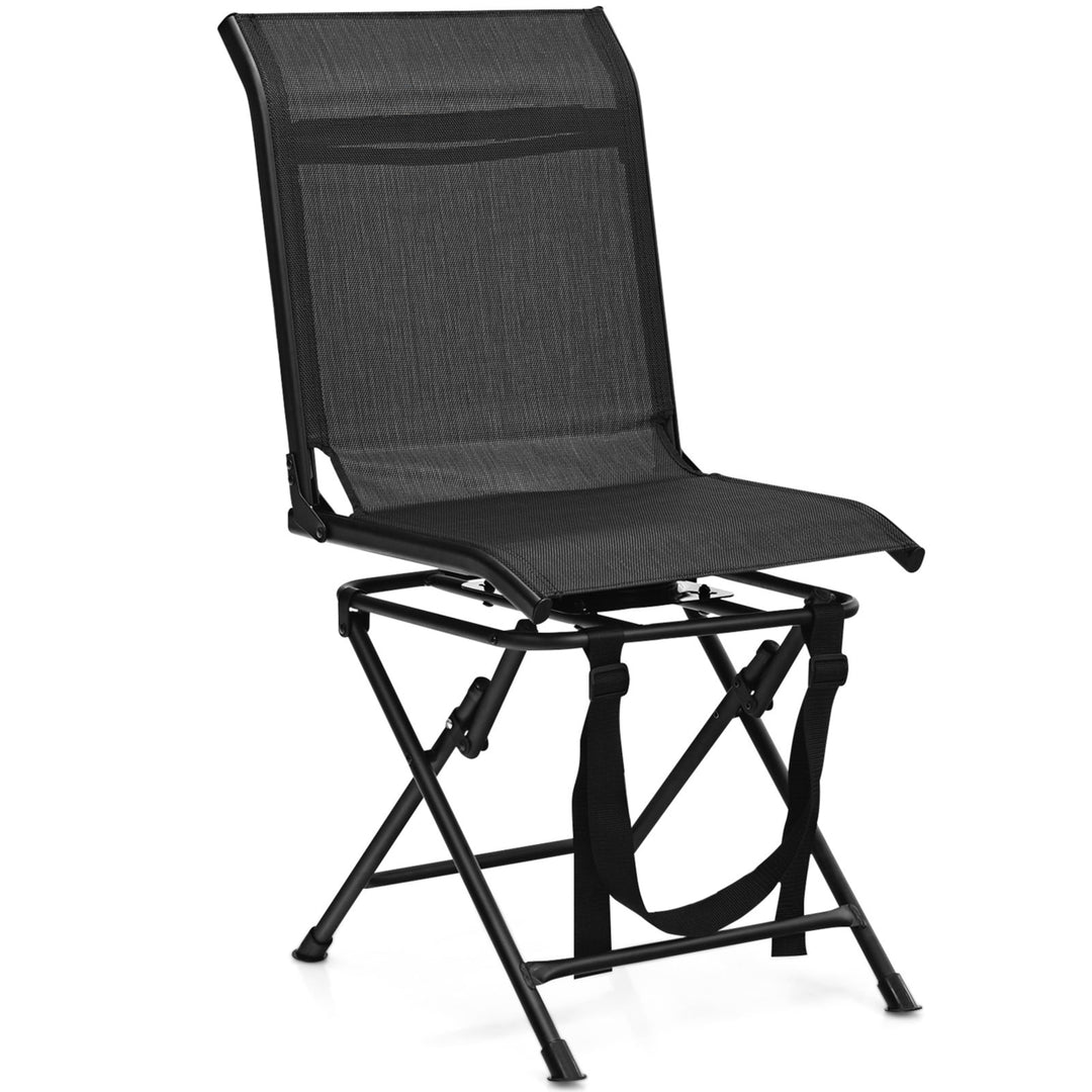 Folding 360 Silent Swivel Hunting Chair Blind Chair All-weather Outdoor Image 1