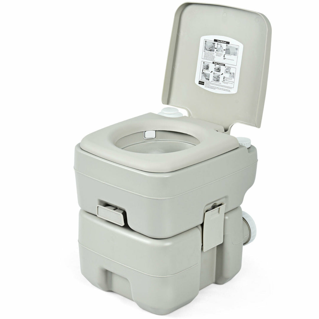 5.3 Gallon 20L Portable Travel Toilet Camping RV Indoor Outdoor Potty Commode Image 1