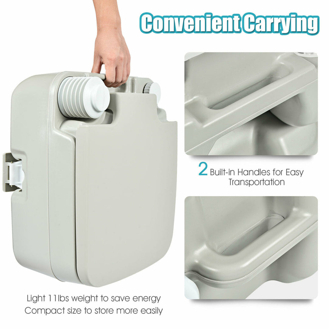 5.3 Gallon 20L Portable Travel Toilet Camping RV Indoor Outdoor Potty Commode Image 9