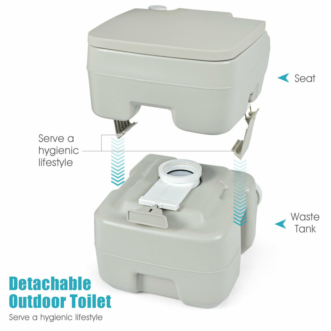 5.3 Gallon 20L Portable Travel Toilet Camping RV Indoor Outdoor Potty Commode Image 10