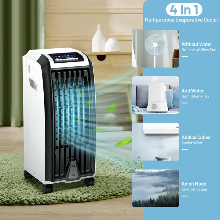 Portable Air Evaporative Cooler Fan w/ Remote Control Casters Home Office Image 9