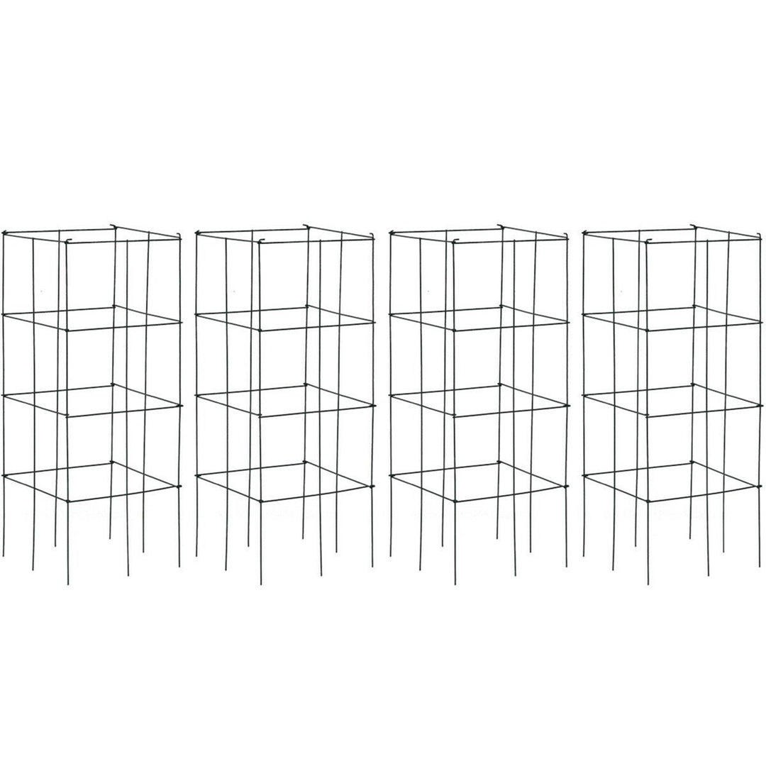 4 Pack Tomato Cages Garden Cages Stakes Plant Trellis 16 x 16 x 39 Image 4