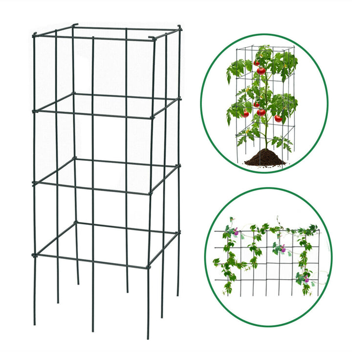 4 Pack Tomato Cages Garden Cages Stakes Plant Trellis 16 x 16 x 39 Image 8