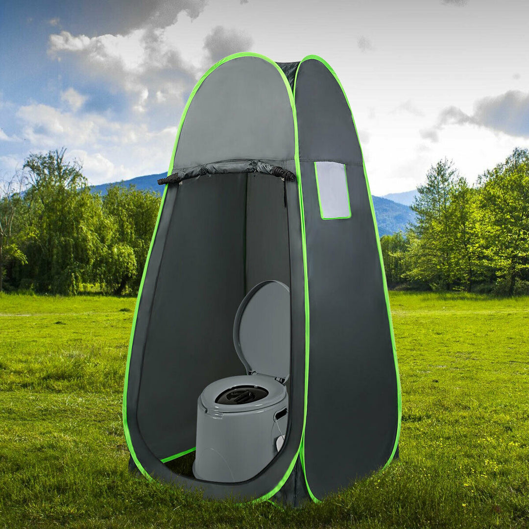 Portable Travel Toilet Indoor Outdoor W/Paper Holder Camping Hiking Boating Image 3