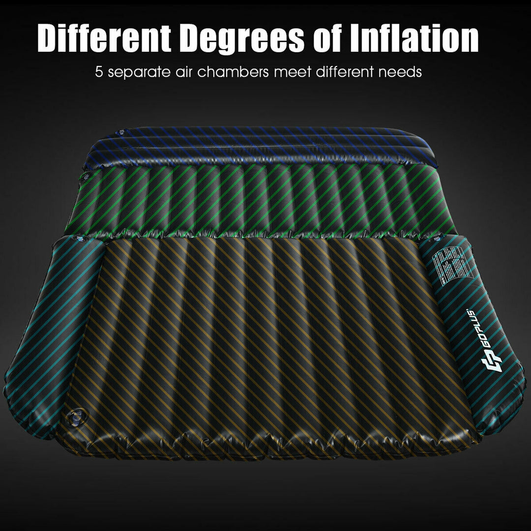 Inflatable SUV Air Backseat Mattress Flocking Travel Pad w/Pump Camping Outdoor Image 6