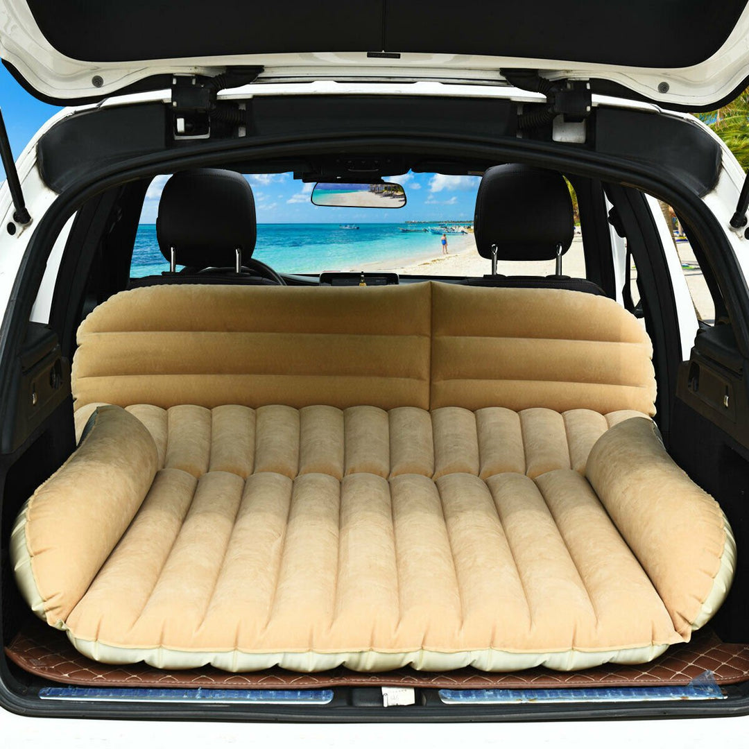 Inflatable SUV Air Backseat Mattress Flocking Travel Pad w/Pump Camping Travel Image 3