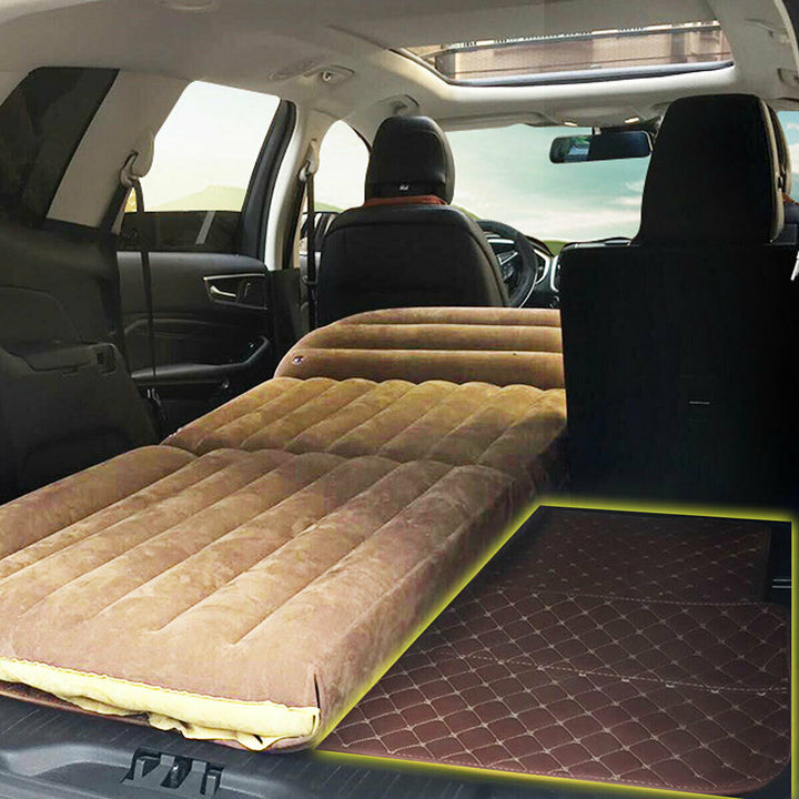 Inflatable SUV Air Backseat Mattress Flocking Travel Pad w/Pump Camping Travel Image 4