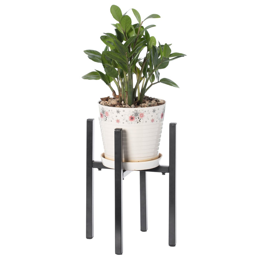 Adjustable Metal Plant Holder Flower Pot Stand 9.5-14.5 Inches Modern Decor Image 1