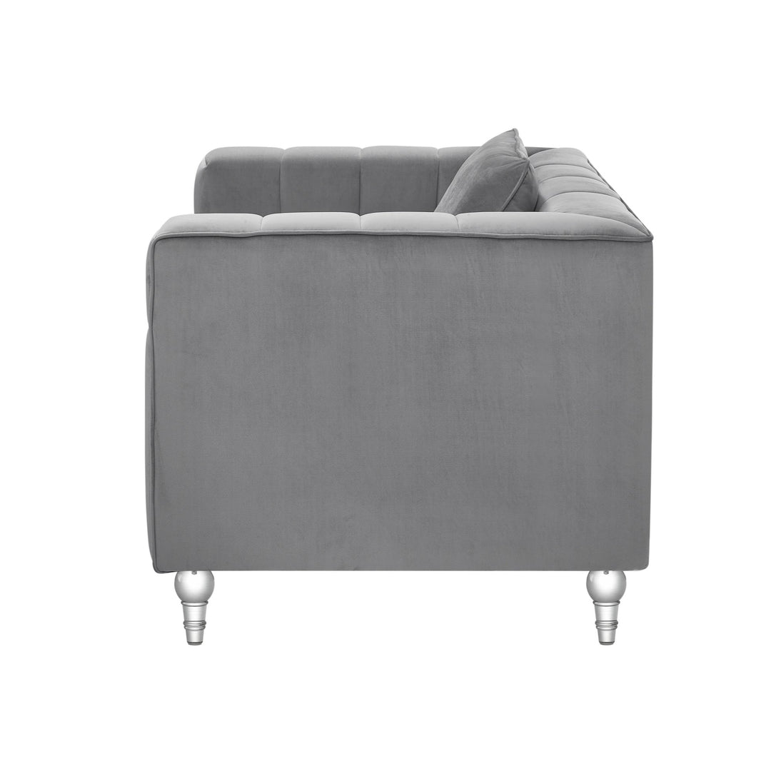 Lyla Club Chair-Biscuit Tufted-Lucite Leg-Sinuous Springs Image 11