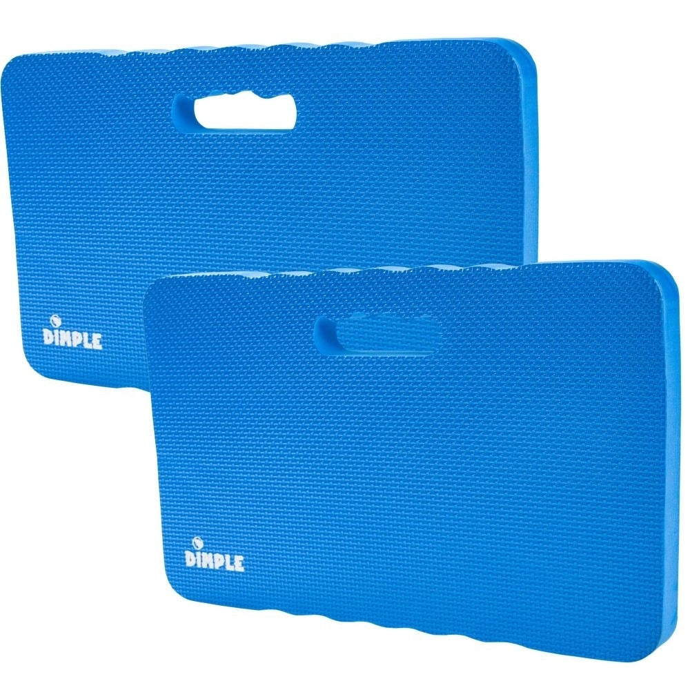 Dimple High Density Foam Kneeling Pad 2 Pack Blue 17.8x11 for Gardening Yoga Image 1