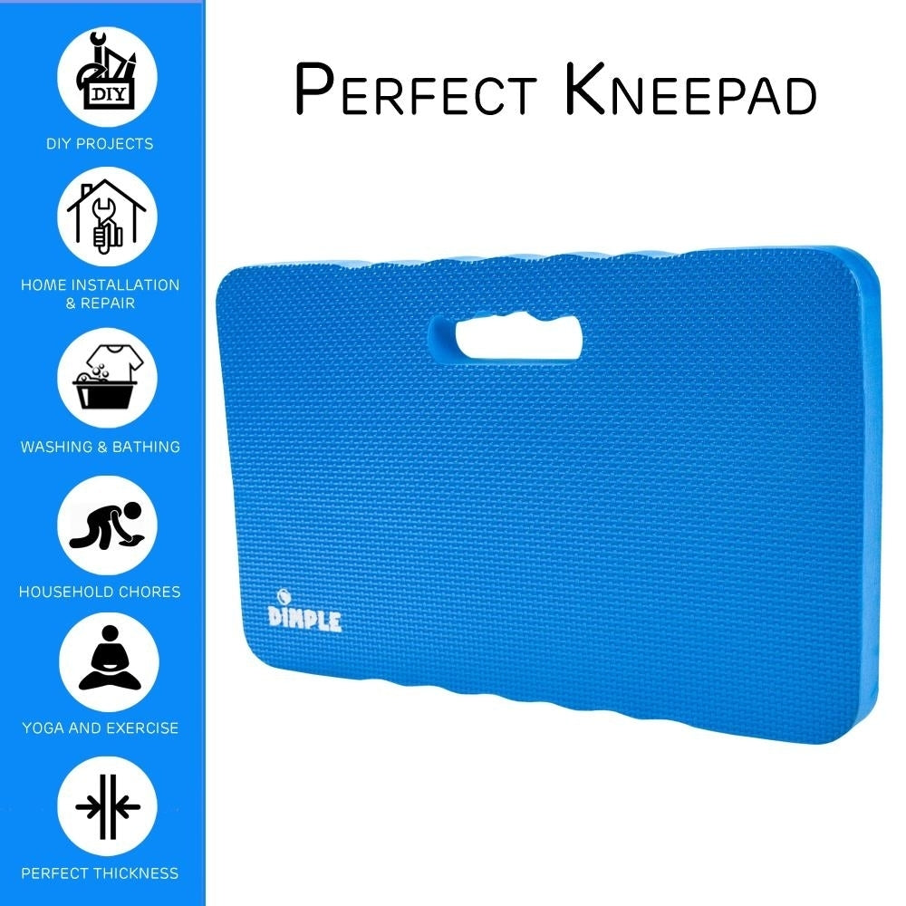 Dimple High Density Foam Kneeling Pad 2 Pack Blue 17.8x11 for Gardening Yoga Image 2