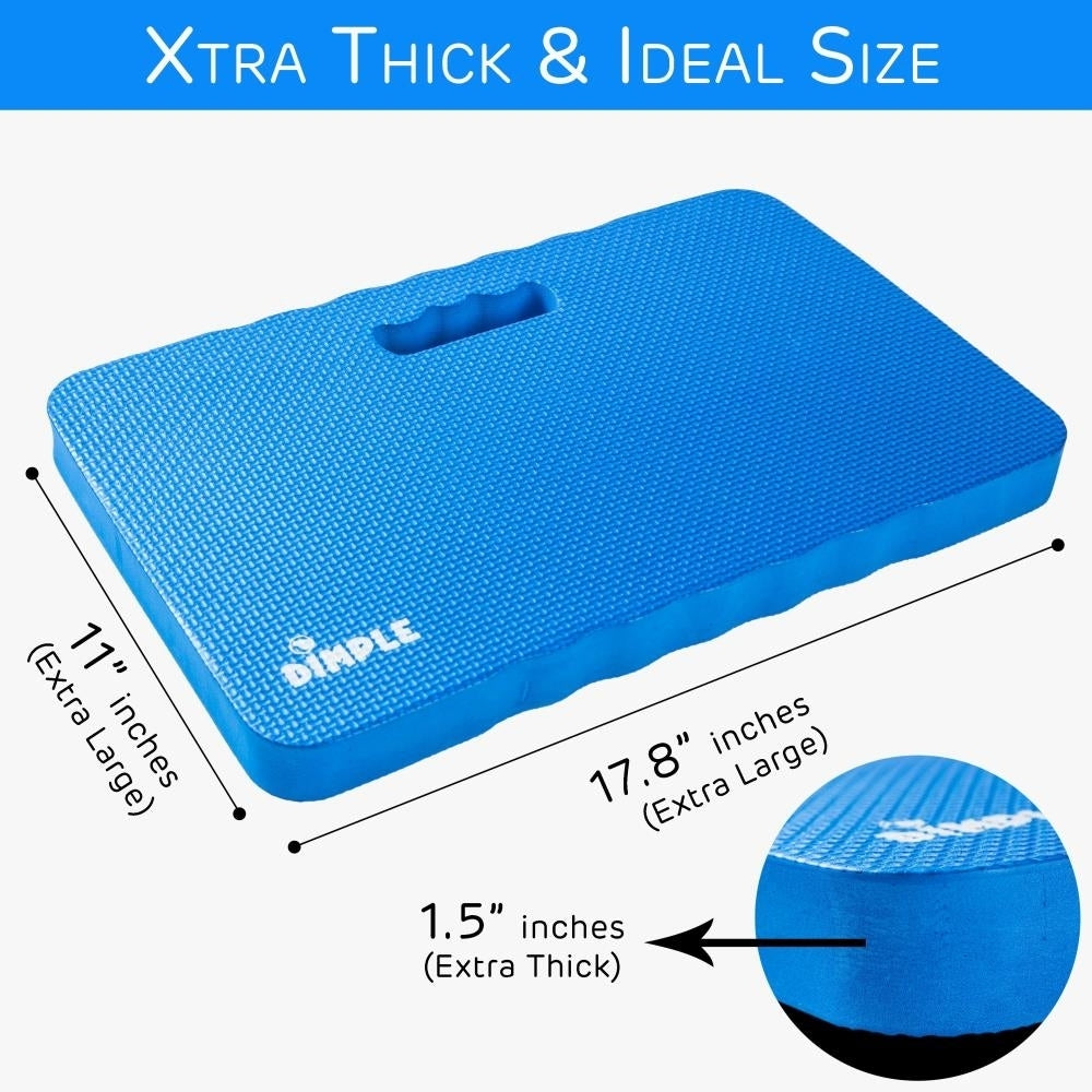 Dimple High Density Foam Kneeling Pad 2 Pack Blue 17.8x11 for Gardening Yoga Image 4