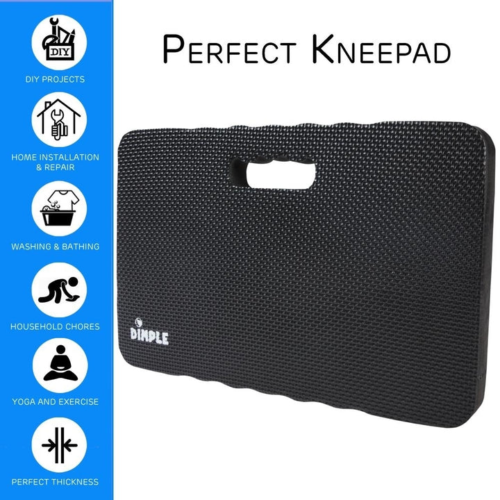 Dimple Thick Foam Kneeling Pad 1.5" Black Gardening Bath Yoga Mat 17.8x11" Image 4