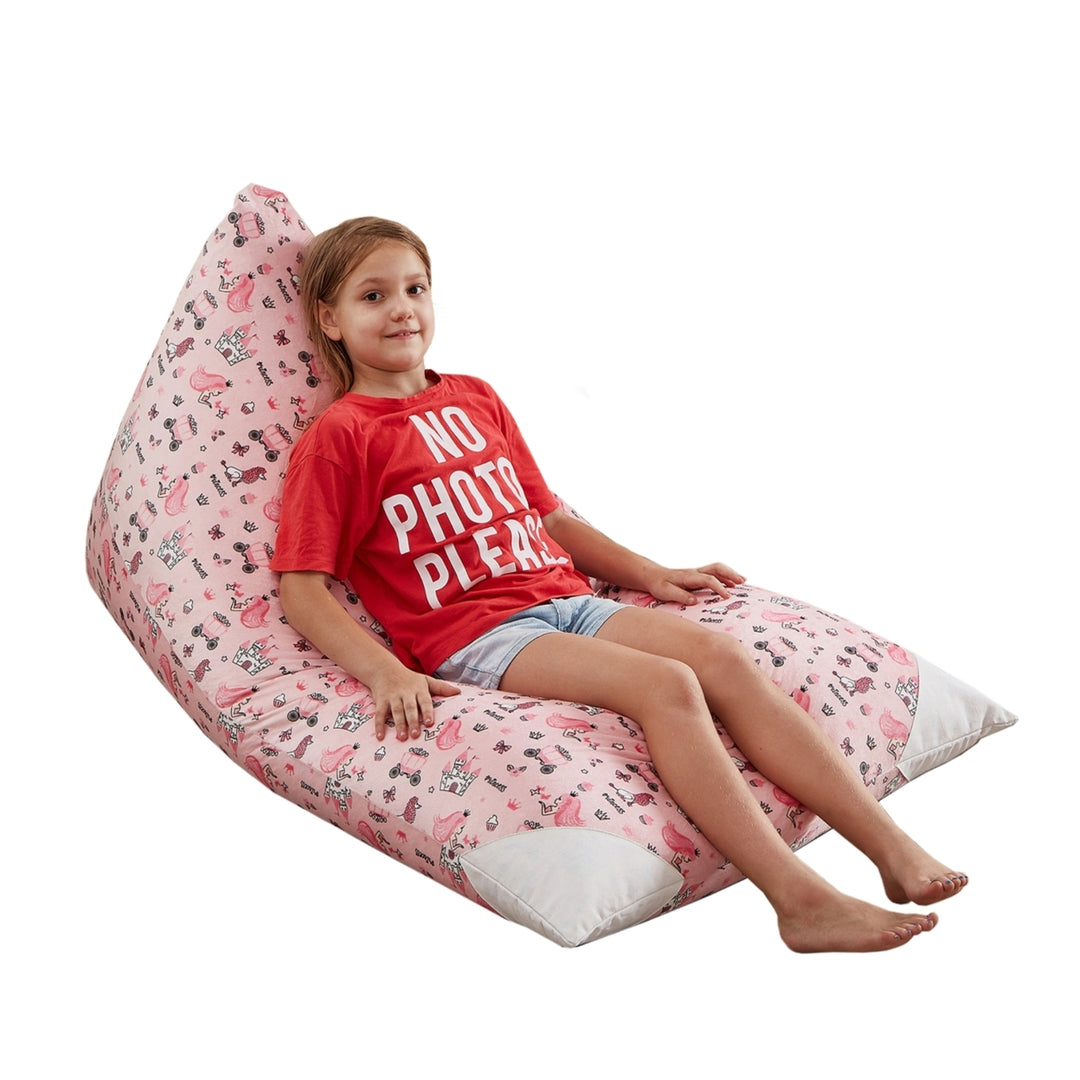 Inspired Home Bean Bag Cover Microfiber Storage Organizer 55"x35" Kids Friendly Image 5