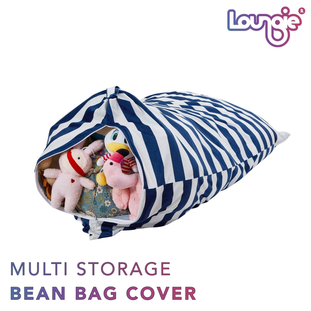 Bean Bag Covers-Microfiber-Storage -Striped Image 6