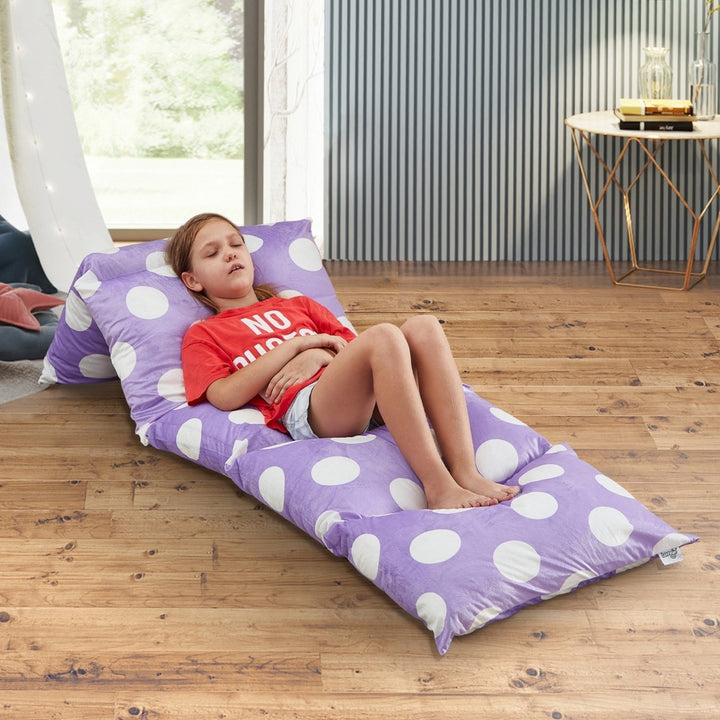 Floor Pillow Cover-Microfiber-Nap Mat-Requires 5 Standard Twin Size Pillows-Stars-Dot Image 1