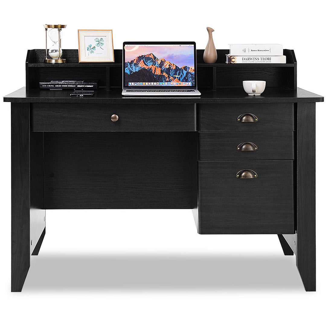 Computer Desk PC Laptop Writing Table Workstation Student Study Furniture Black Image 5