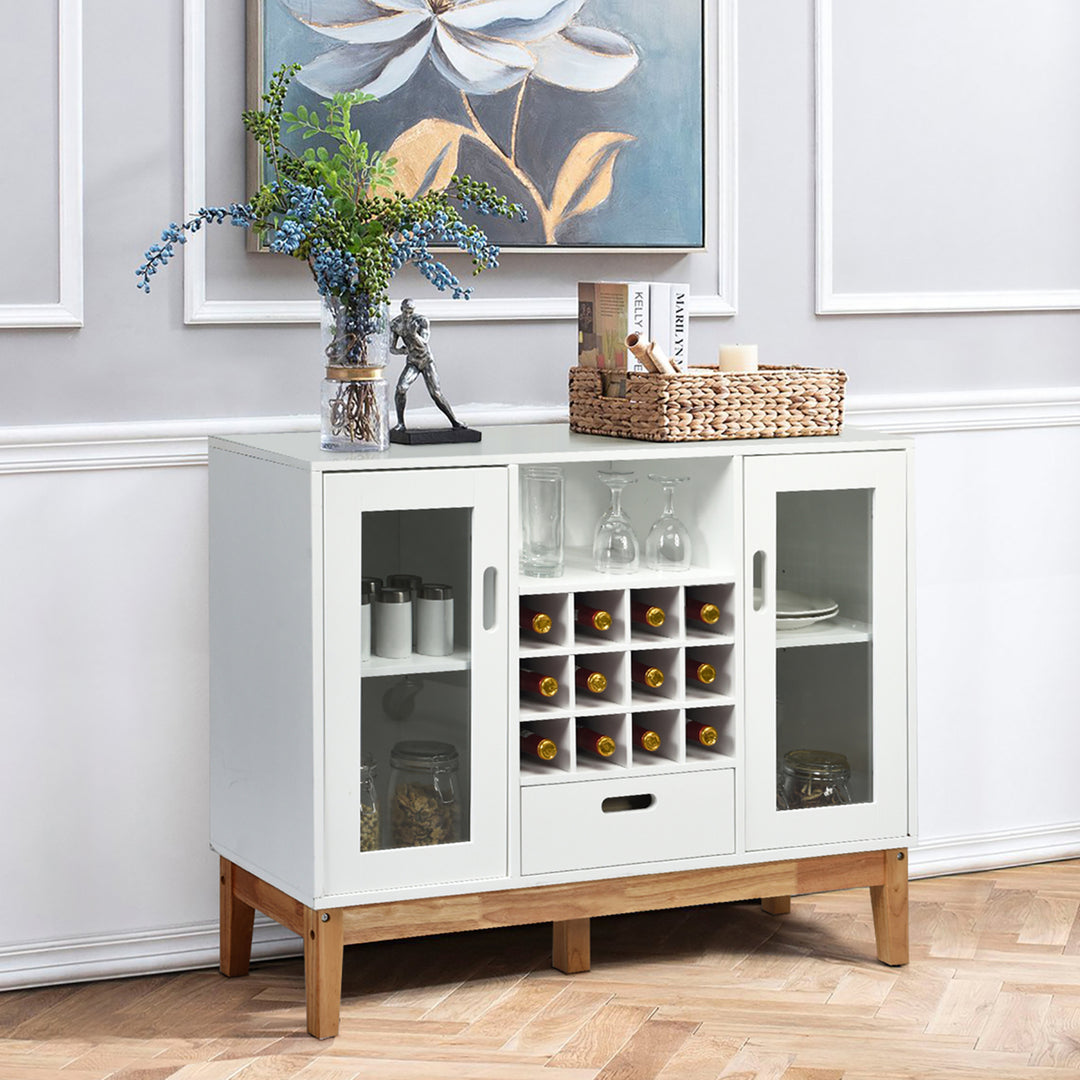 Wood Storage Cabinet w/ Rack and Drawer Image 5