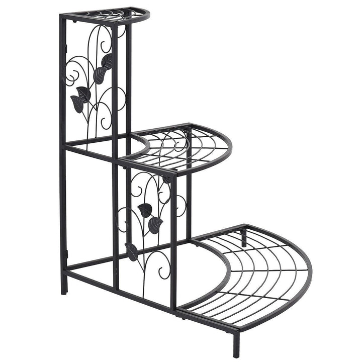 3 Tier Floral Corner Plant Stand Metal Flower Pot Rack Stair Display Ladder Image 5