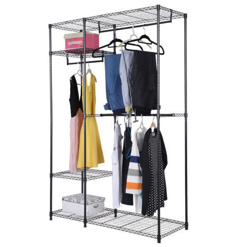 48x18x71 Closet Organizer Garment Rack Portable Clothes Hanger Home Shelf Image 5