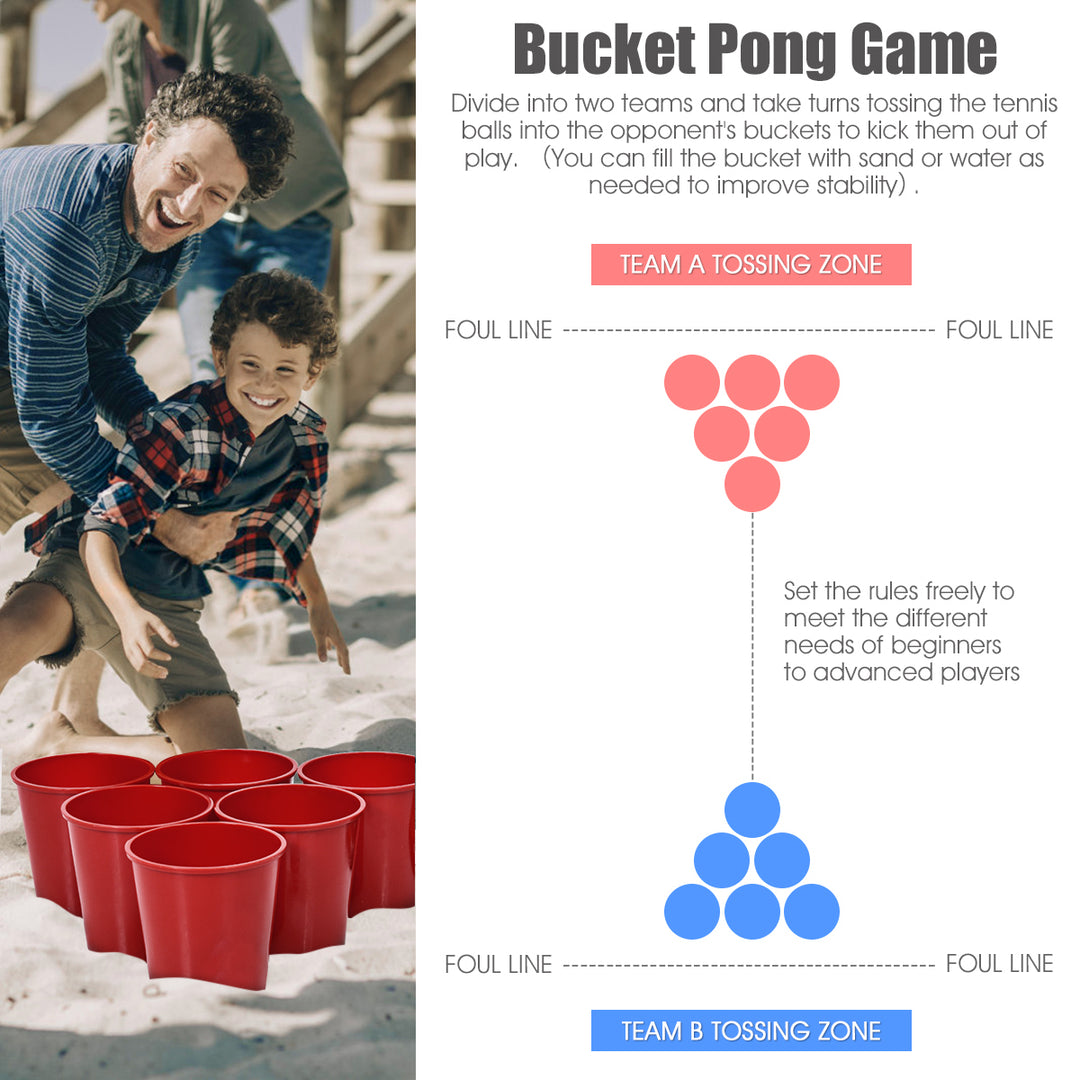 Yard Pong Giant Pong Game Set Carry Bag Outdoor Backyard Game Image 5