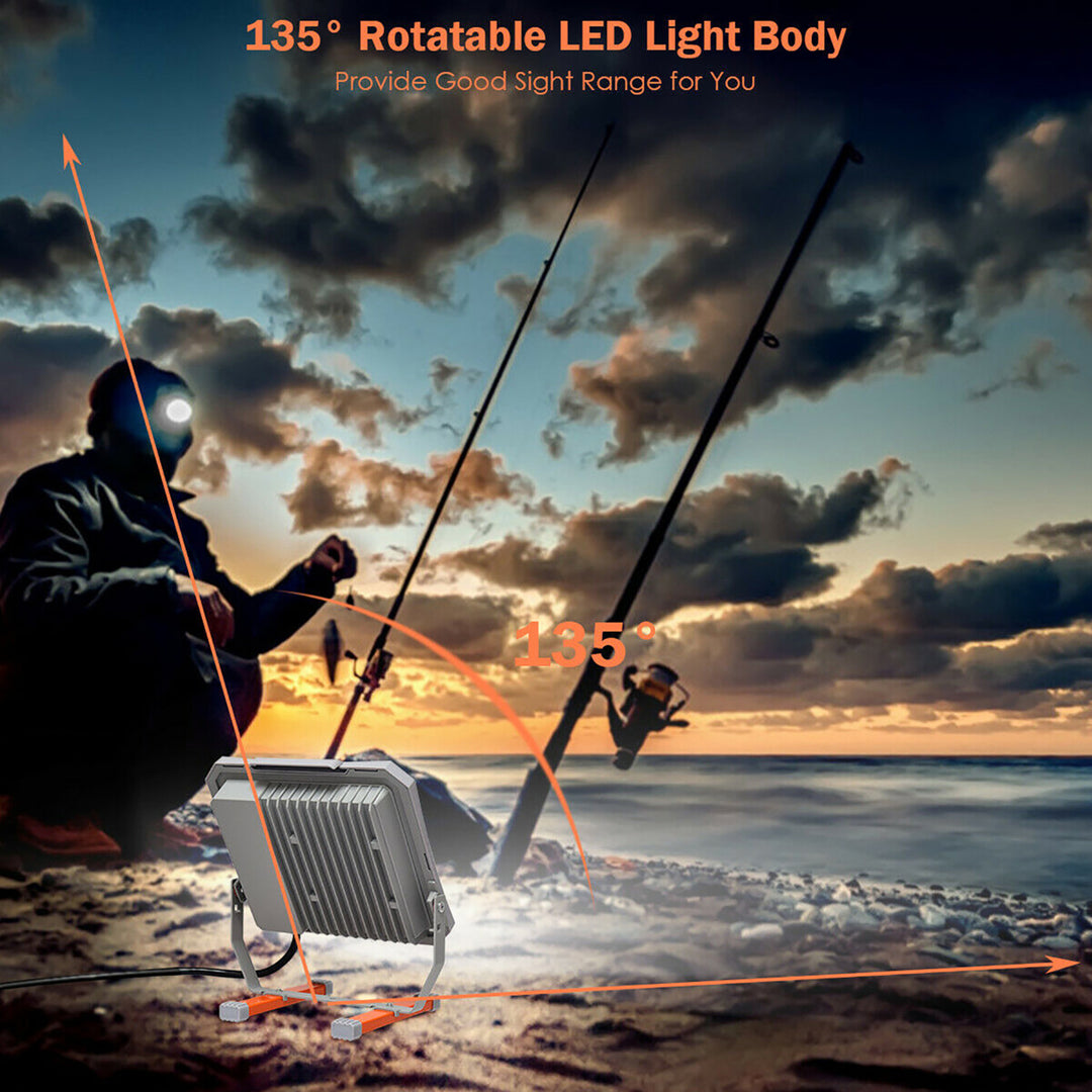 53W 6000LM LED Work Light for Camping Fishing Image 5