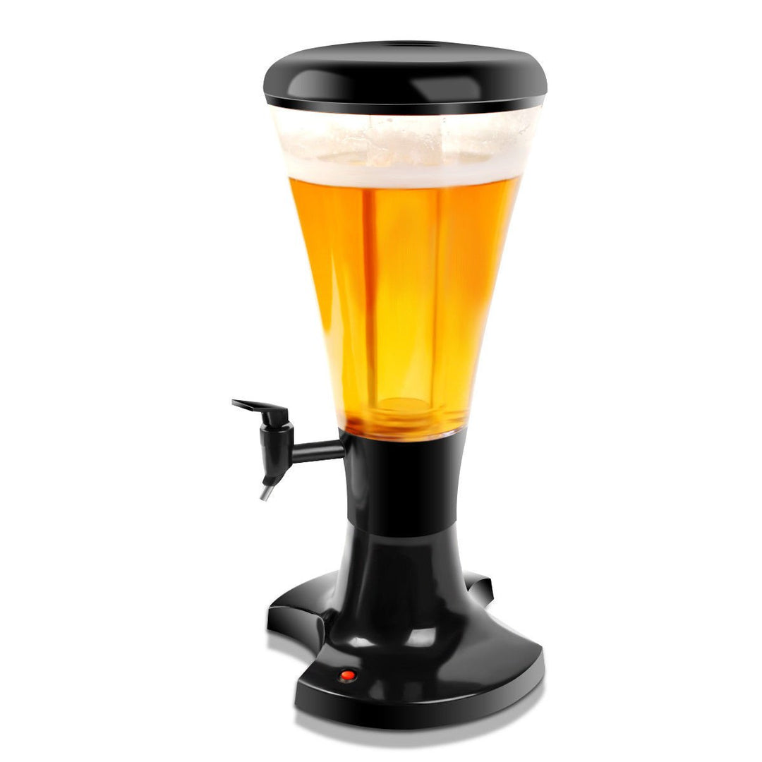 3L Cold Draft Beer juice Tower Dispenser Plastic with LED Lights Image 5