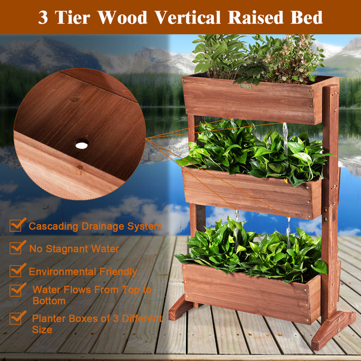 3-Tier Raised Garden Bed Vertical Freestanding Elevated Planter Patio Balcony Image 5