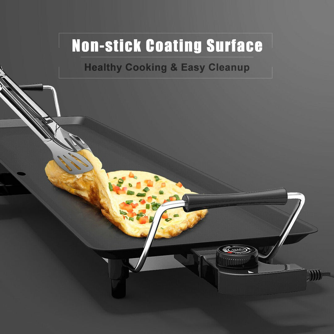 Electric Teppanyaki Table Top Grill Griddle BBQ Barbecue Nonstick Camping Image 5