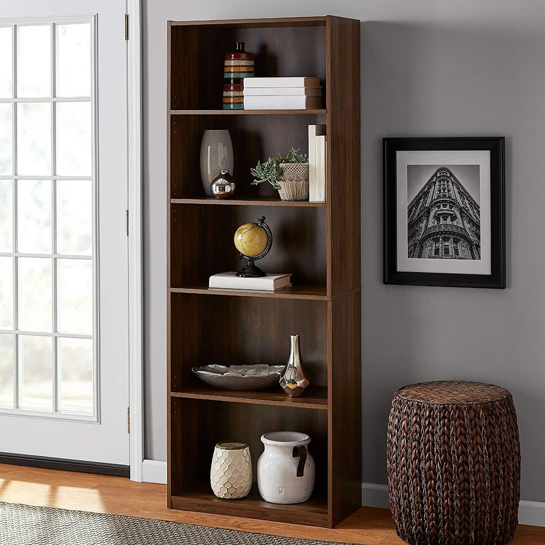 71" 5-Shelf Standard Bookcase (Canyon Walnut) Image 1