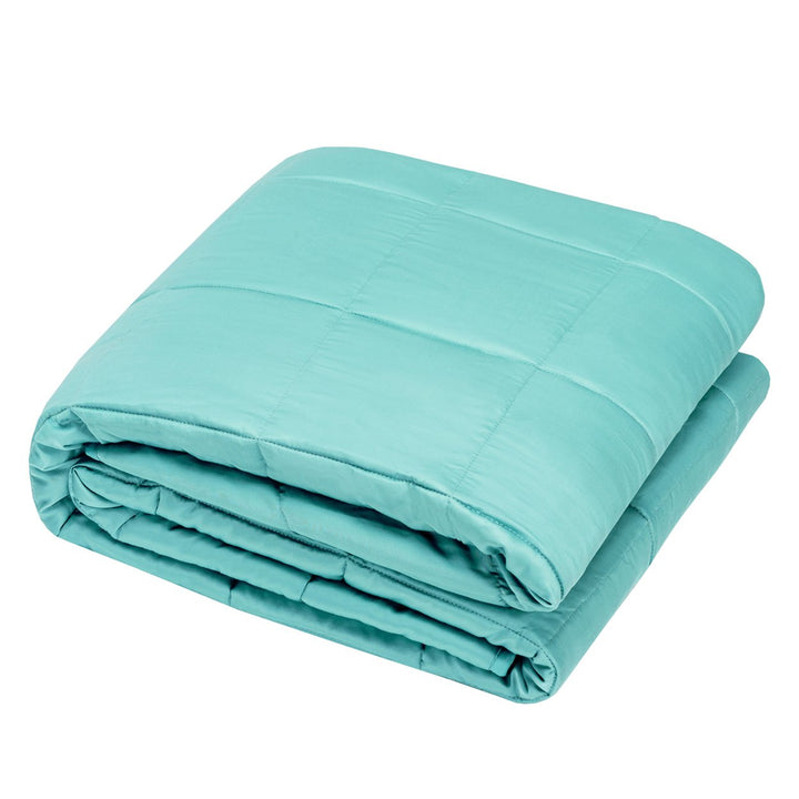 20 lbs 60 x 80 Weighted Blanket w/ Bamboo Fabric Cover Blue/Green/Pink Image 1