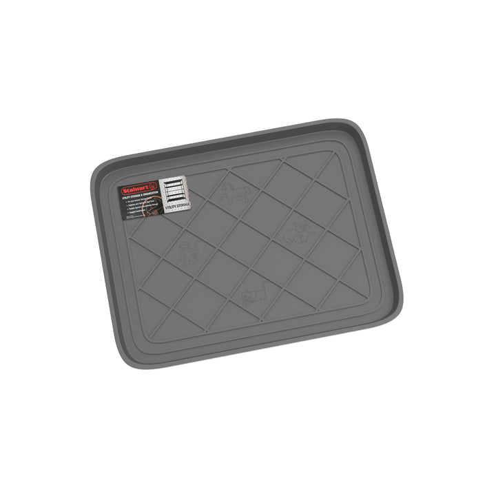 Gray Utility Boot Tray Waterproof Recycled Plastic Eco Friendly 19.75x15.5 Inch Image 4