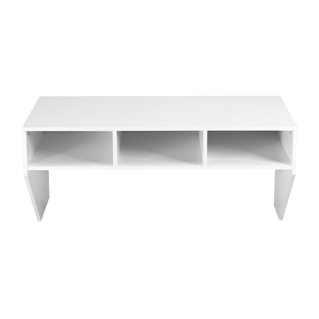 Wall Mounted Floating Computer Table Desk Home Office Furni Storage Shelf White Image 9