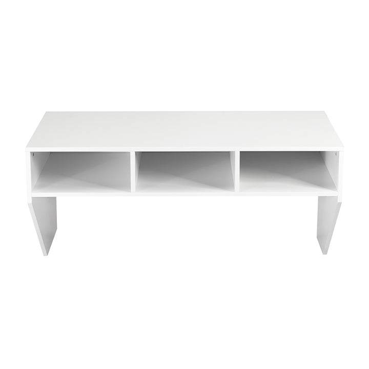 Wall Mounted Floating Computer Table Desk Home Office Furni Storage Shelf White Image 9