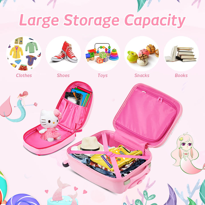 2 Pcs Kids Luggage Set 12 Backpack and 16 Kid Carry On Suitcase for Boys Girls Image 5