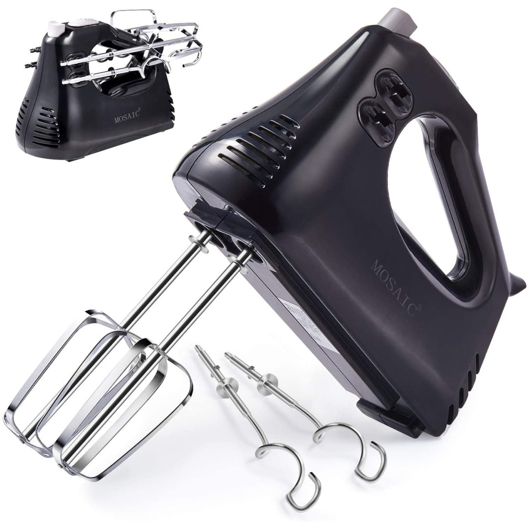 3 Speed Electric Hand-held Mixer with Turbo, Cord and Attachments Storage Function 4 Accessories and Easy Eject Image 1