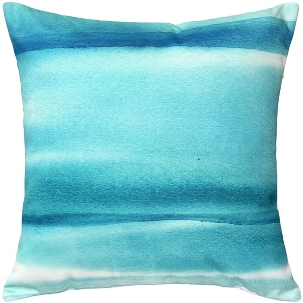 Karalina Lost Horizon Blue Throw Pillow 20x20 with Insert Tropical Ocean Design Image 1