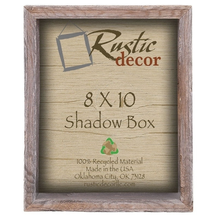 Rustic Reclaimed Barn Wood 8x10 Shadow Box Image 1