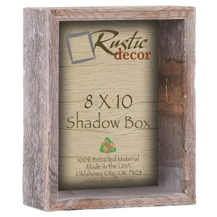 Rustic Reclaimed Barn Wood 8x10 Shadow Box Image 2