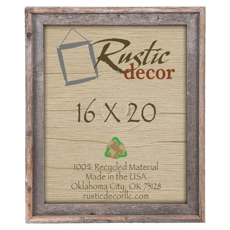 16x20 Rustic Barn Wood Signature Wall Frame Image 1