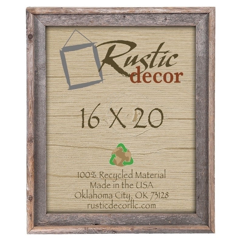 Rustic Reclaime Barn Wood 16x20 (2") Wall Frame Image 1