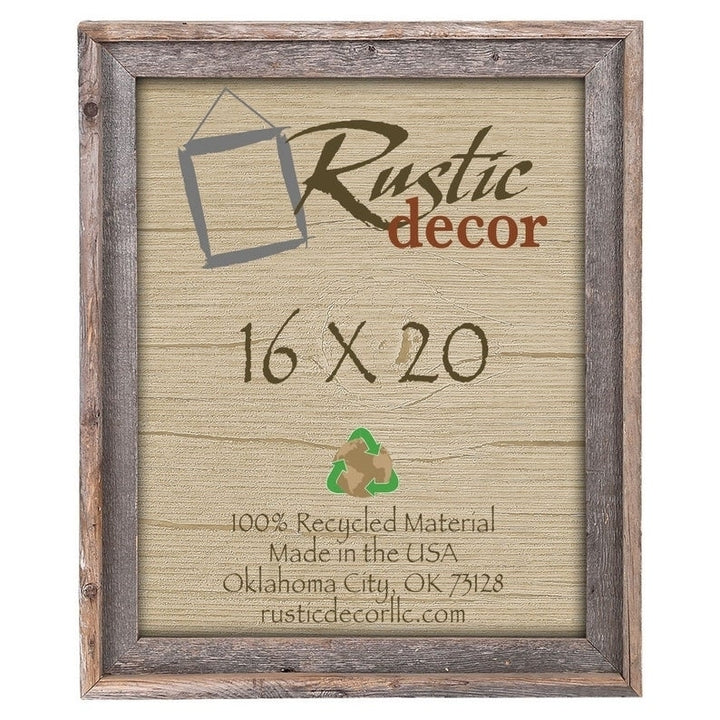 16x20 Rustic Barn Wood Signature Wall Frame Image 1